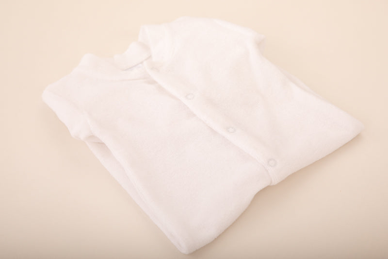 2 Pack - Terry Towelling Sleepsuit - Cloud White